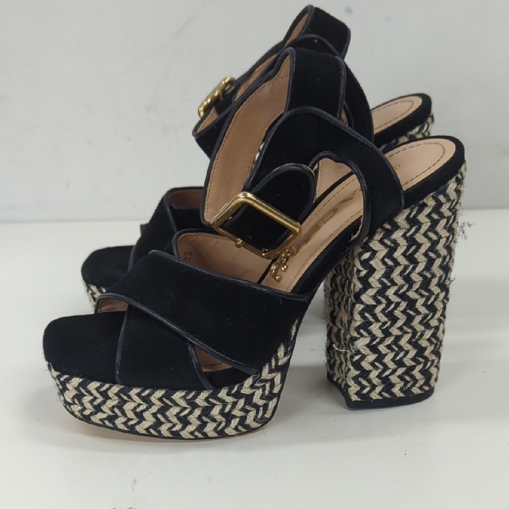 New Coach Talina Sandal Black Size 5 - Picture 1 of 10